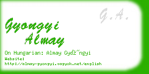 gyongyi almay business card